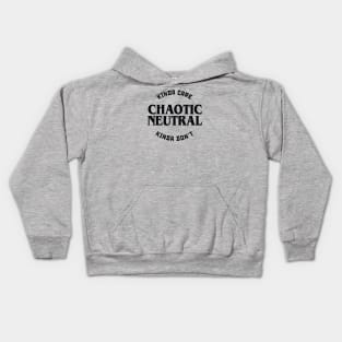 Chaotic Neutral Kinda Care Kinda Don't Kids Hoodie